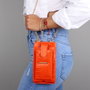 Zoozie Bags Bolso Cruzado de Piel para Teléfono con Monedero y Tarjetero, Naranja